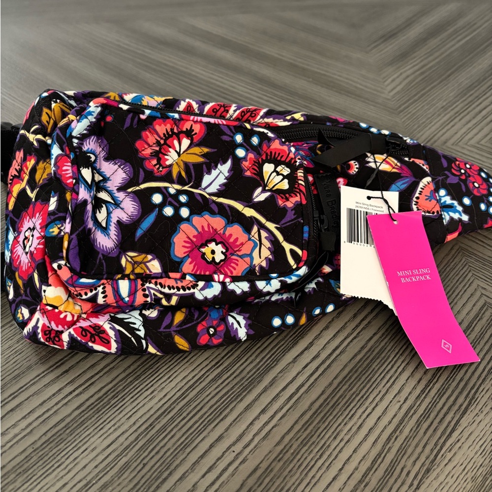Vera Bradley Mini Sling Backpack in Foxwoods Print